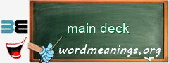 WordMeaning blackboard for main deck